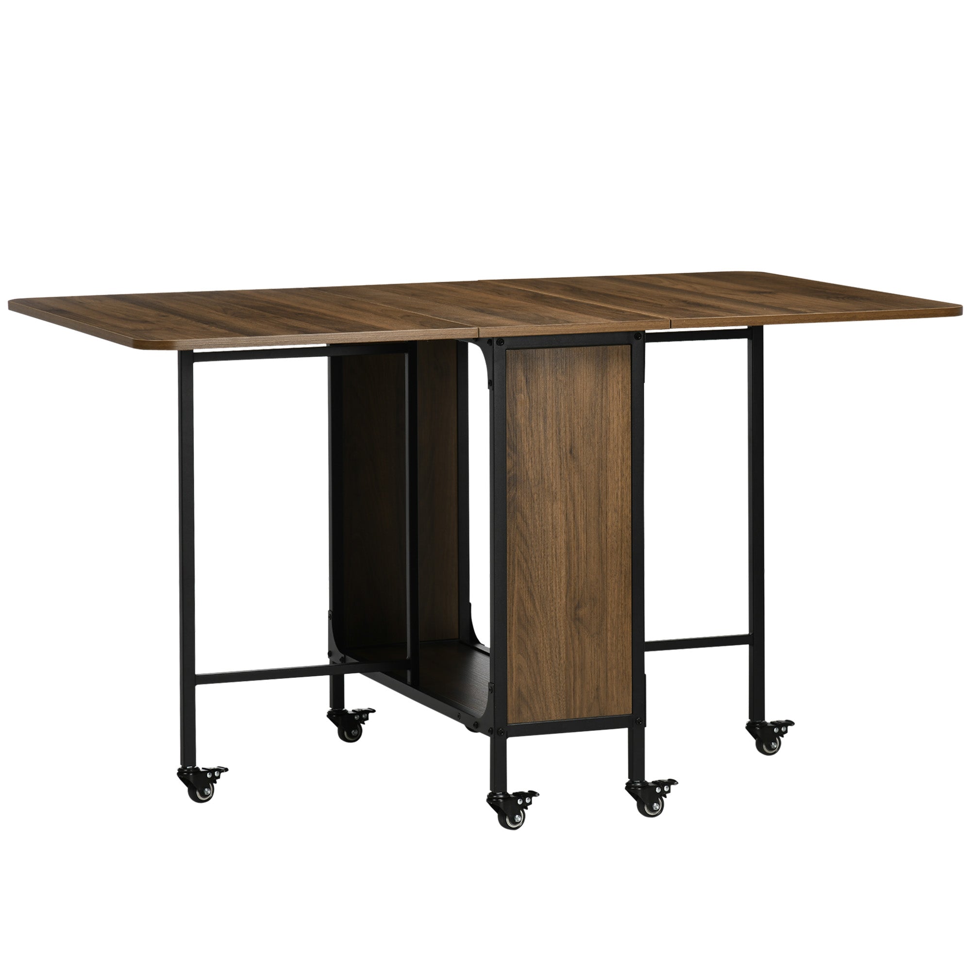 Mobilt Klapbord    Klapflader  130 Cm   80 Cm   74 Cm  Brun