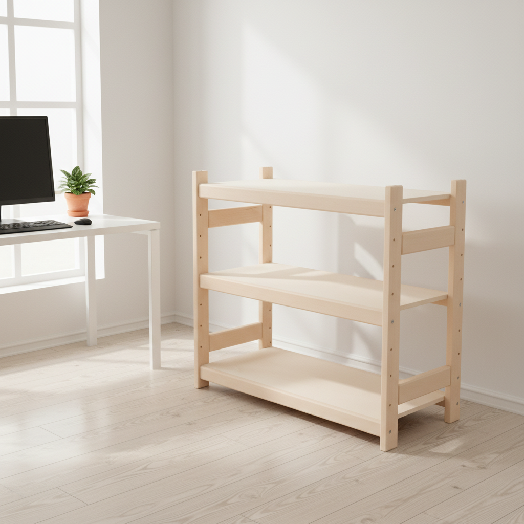 Modulær Reol   Bøg    Hylder  60    50    43 Cm