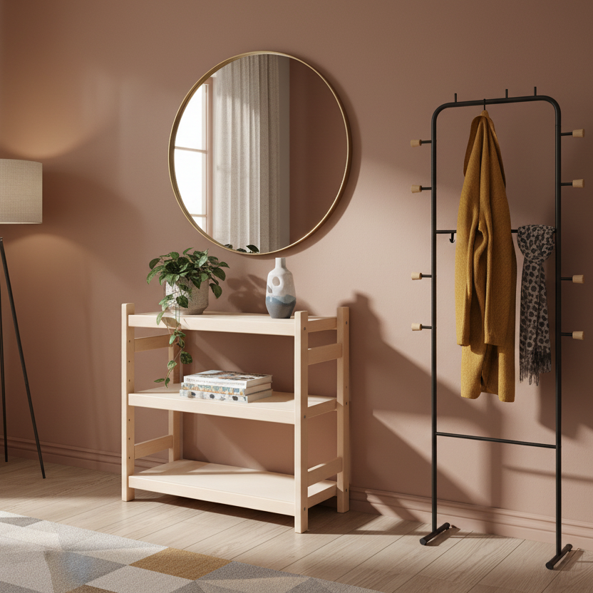 Modulær Reol   Bøg    Hylder  60    70    43 Cm
