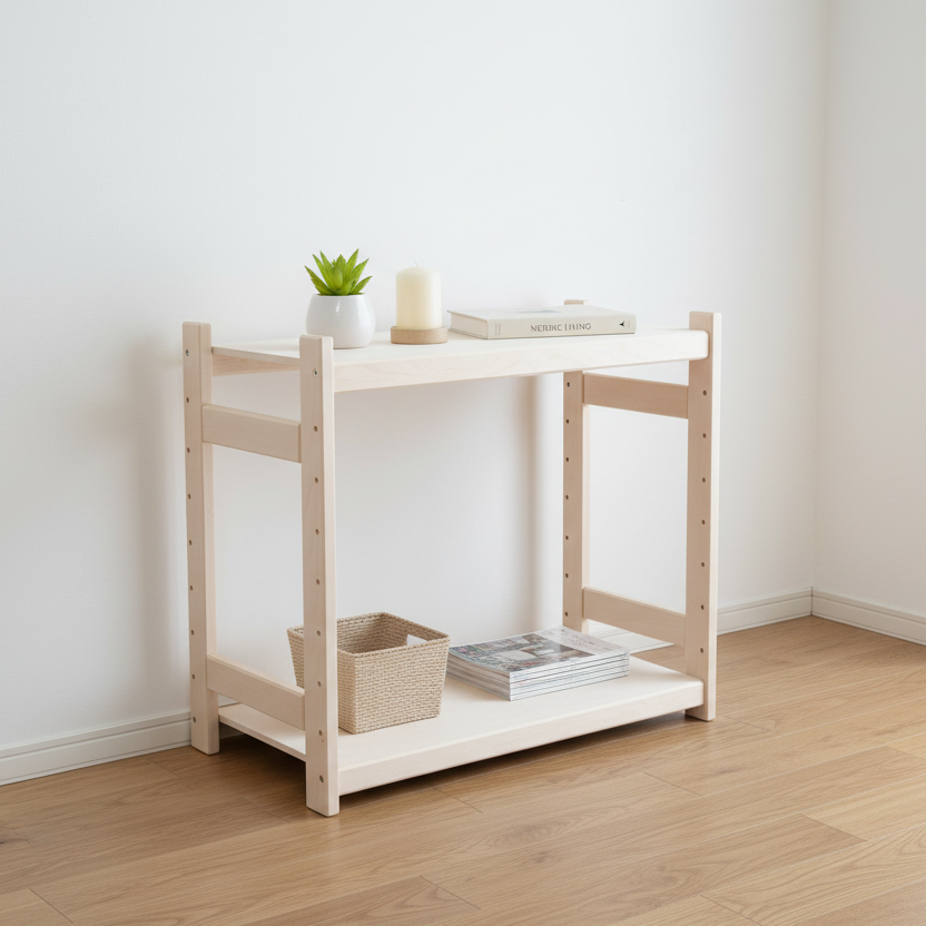 Modulær Reol Bøgetræ Hylder 60x80x43 Cm