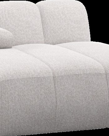 Modulsofa Woood Mojo Chaiselong Modul Venstre Ecru Melange Bouclé 124x162 Cm Justerbare Armlæn