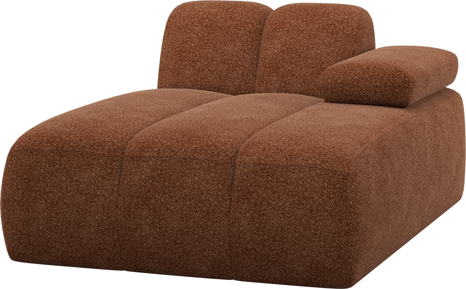 Modulsofa Woood Mojo Højre Chaiselong Rustbrun Valley Chenille 284x160 Cm