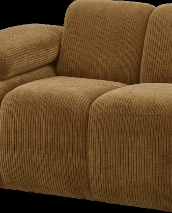 Modulsofa Woood Mojo  -pers  Sofamodul Med Manuelt Justerbart Armlæn Venstre  Honninggul Ribstof Jacquard 100  Polyester