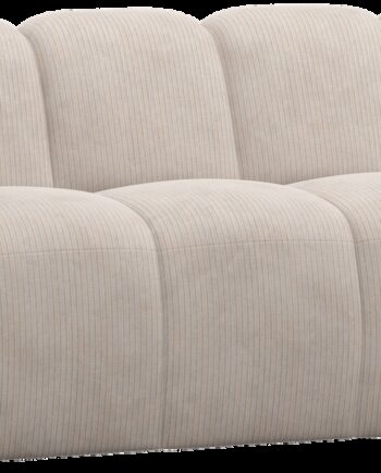 Modulsofa Woood Mojo  -personers   Ecru Ribstof 100  Polyester  Venstre Armlæn  Fløjlsagtig Overflade