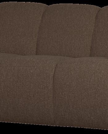 Modulsofa Woood Mojo  -personers Modul Armlæn Højre  Brun Melange Slidstærk Bouclé B204 Cm