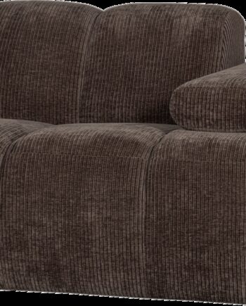 Modulsofa Woood Mojo  -personers Modul Armlæn Højre  Brun Ribstof Fløjlsagtig