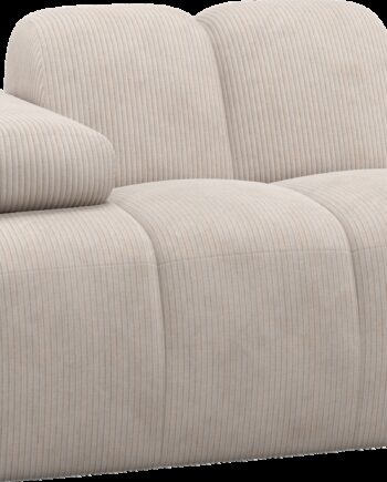 Modulsofa Woood Mojo  -personers Modul Armlæn Venstre  Ecru Jacquardvævet Ribstof