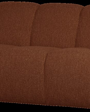 Modulsofa Woood Mojo  -personers Sofamodul Armlæn Højre Rustrød Melange Bouclé 204 Cm