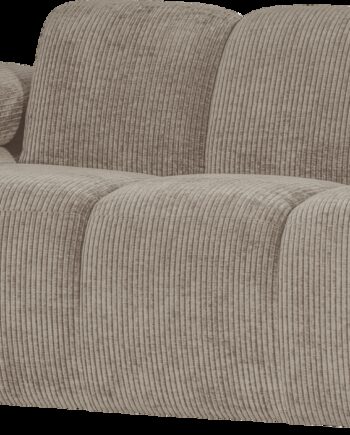 Modulsofa Woood Mojo    -personers Sofamodul Venstrevendt Remy Rib Ribstof Mørk Sand B164 Cm
