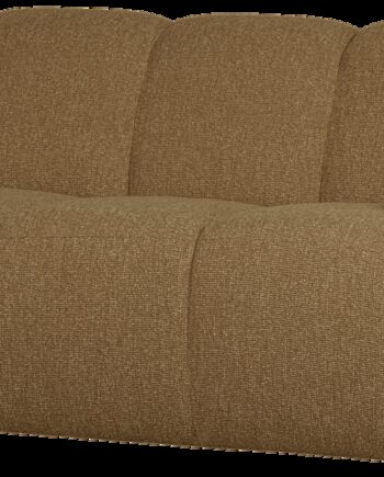 Modulsofa  -personers Woood Mojo  Formstabil Bouclé Gul Brun Melange  Manuelt Justerbart Højre Armlæn  204 Cm Bred