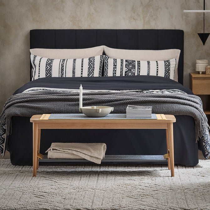Multifunktionel Entréænk  B37xh46xl110cm  Naturfarvet Og Grå