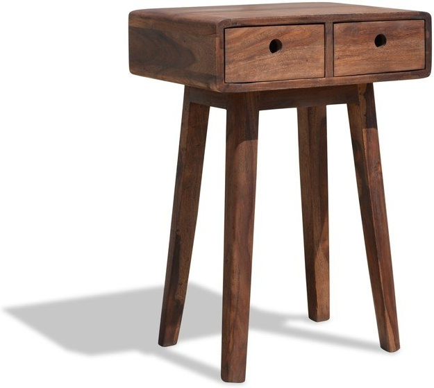 Natbord Sengebord Obuzi Stuka Massivt Rosentræ Mørk Natur H65ã B35ã L45 Cm