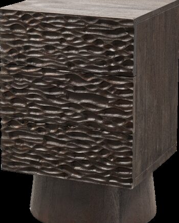 Natbord Sengebord Woood Collection   Mangotræ Med Valnødfinish    Skuffer  Brun  66ã 40ã 37 Cm