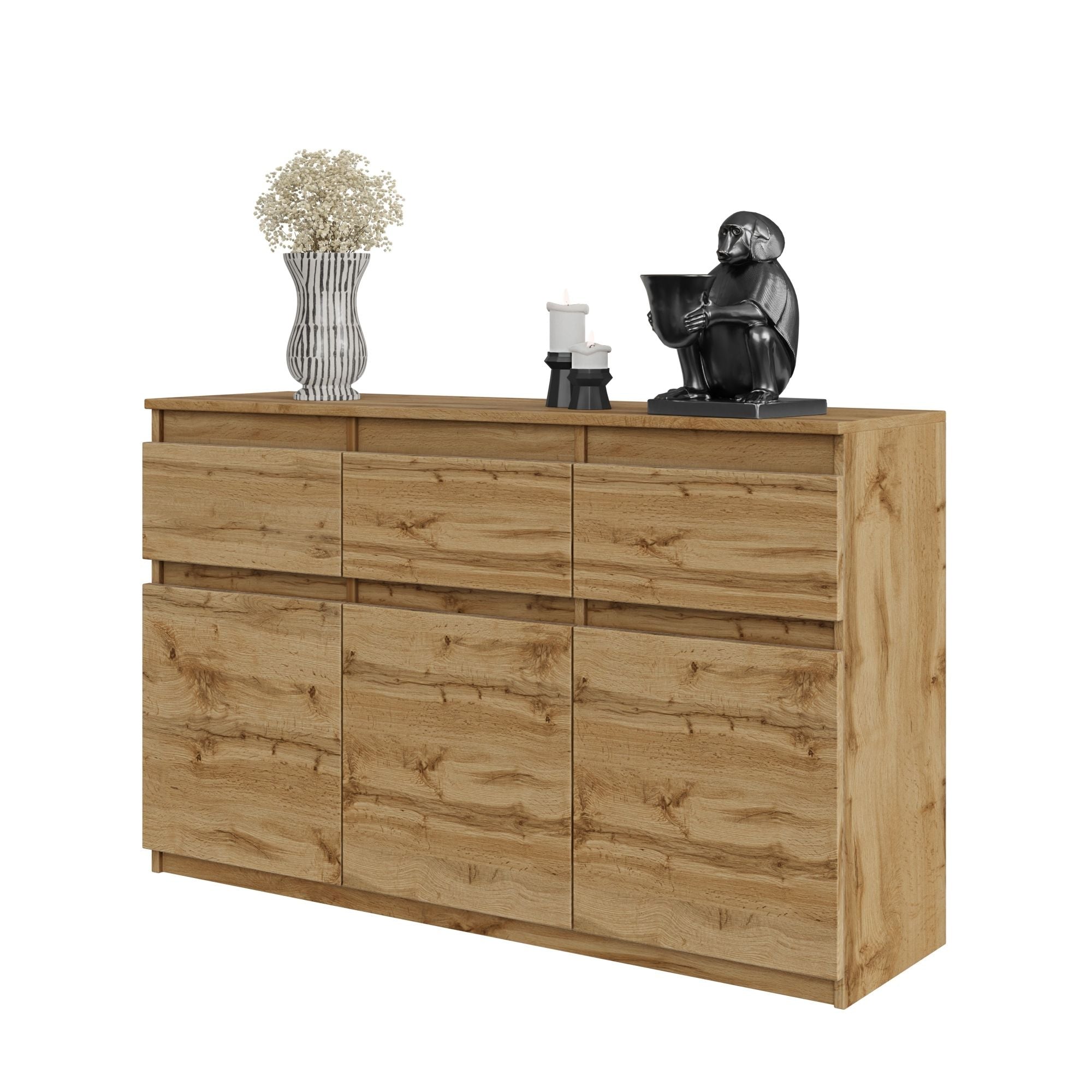 Noah Kommode Med Skuffer Naturfarvet H75cm B120cm D35cm