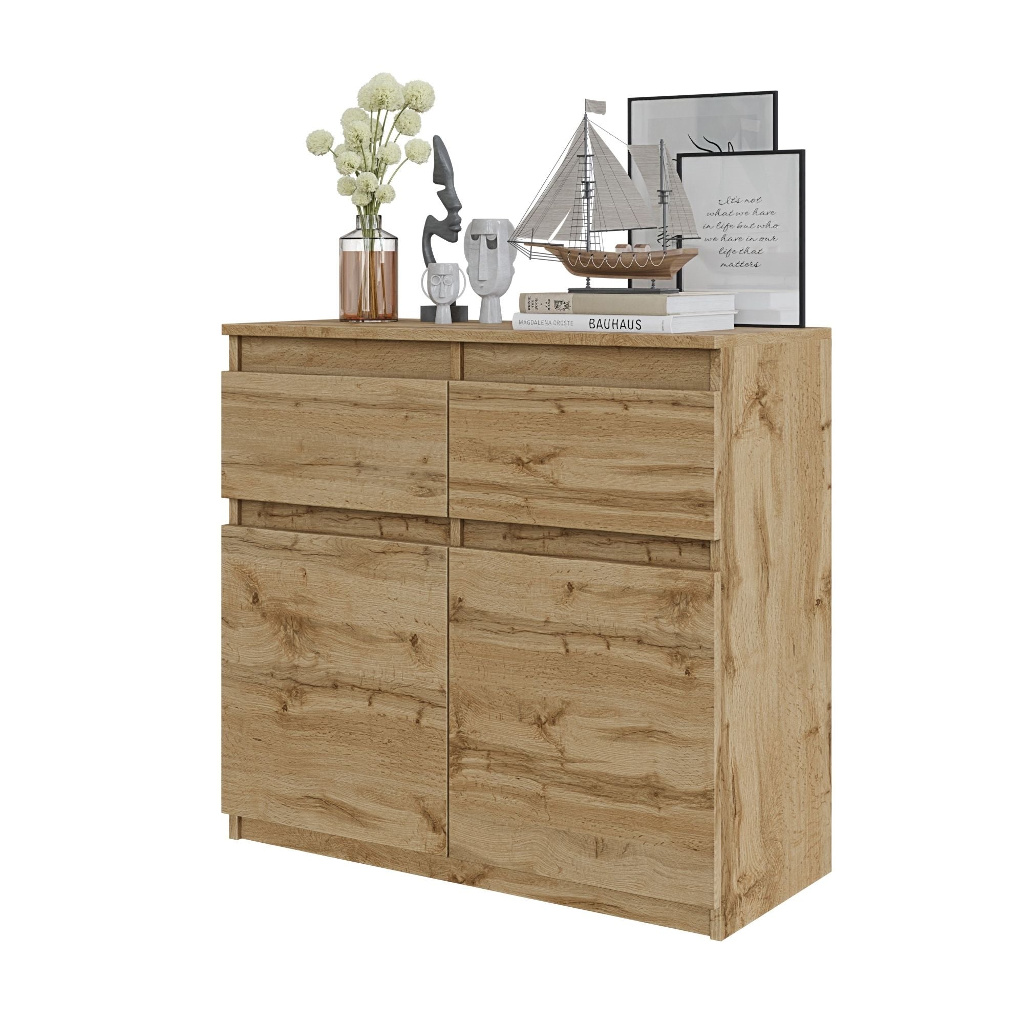 Noah Kommode Med Skuffer Naturfarvet H75cm B80cm D35cm