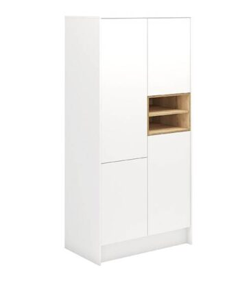 Nordic Furniture Garderobeskab     Sektioner Hvid Eg Melamin  :104 Cm : Erling Christensen Møbler  : Erling Christensen Møbler