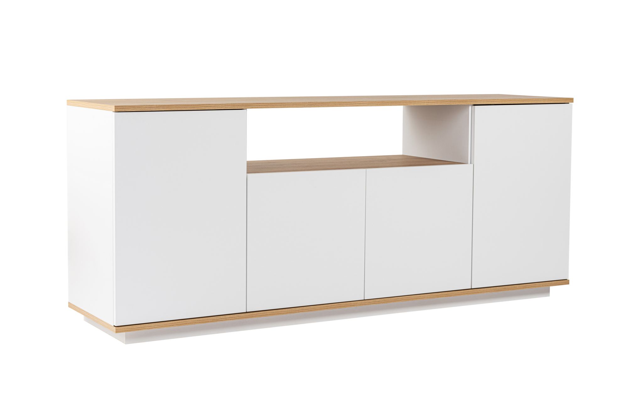 Nordvärk Arista Skænk       Låger    Hylder Hvid Og Cadiz Oak Melamin  180x44