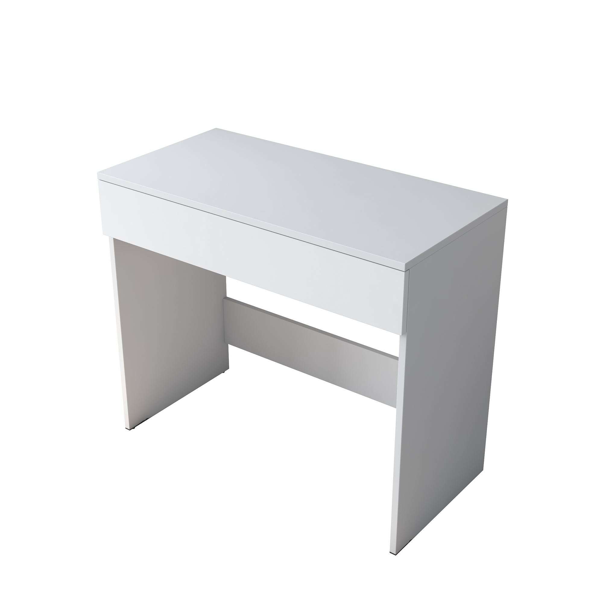Nordvärk Bj104 2342 Makeup Bord       Skuffe Hvid Melamin  90x45