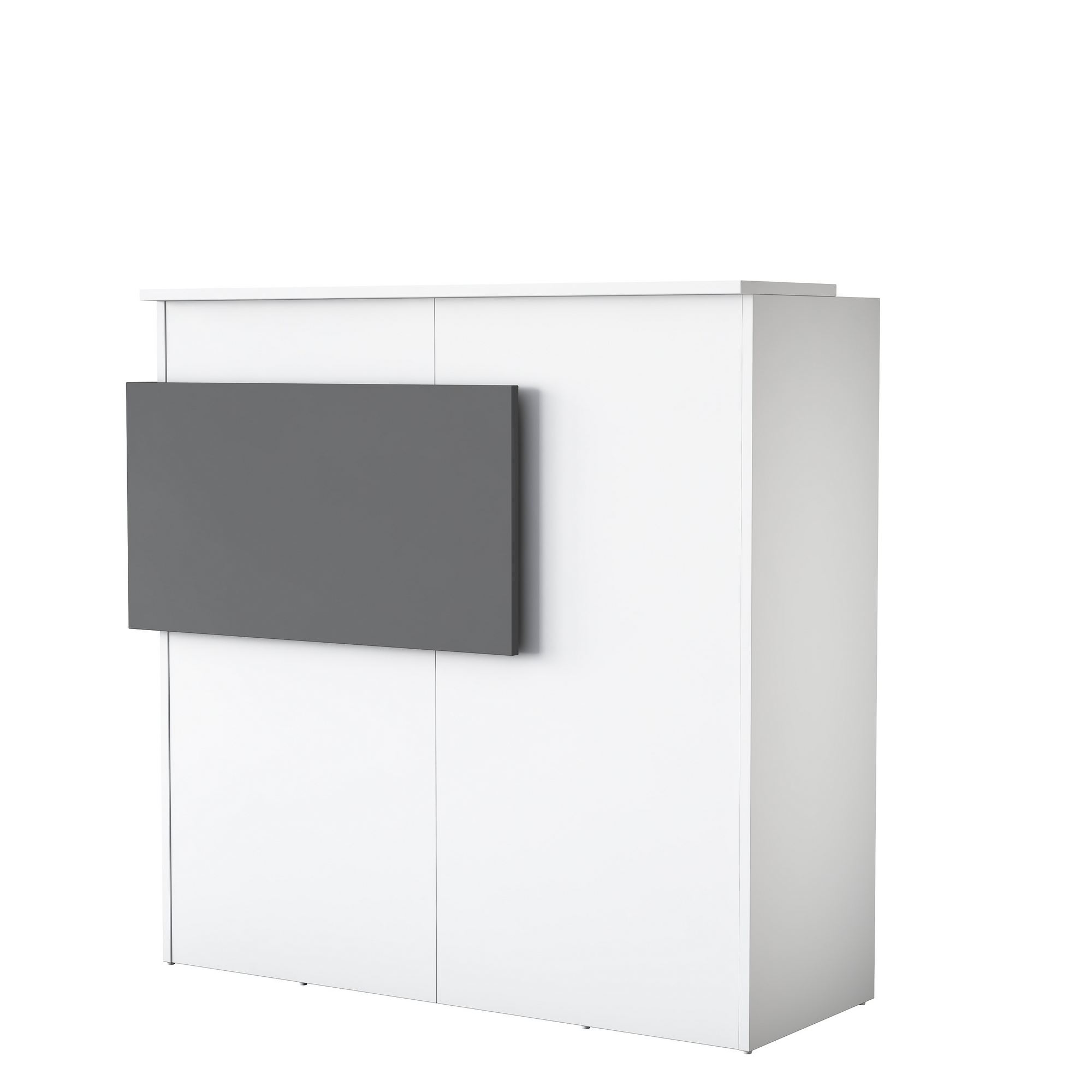 Nordvärk Ma102 2929 Receptionsbord       Skuffer  Hvid Og Antracit Melamin  110x40