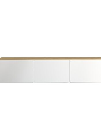 Nordvärk Neon Tv-bord       Låger Hvid Og Eg Melamin  169x32