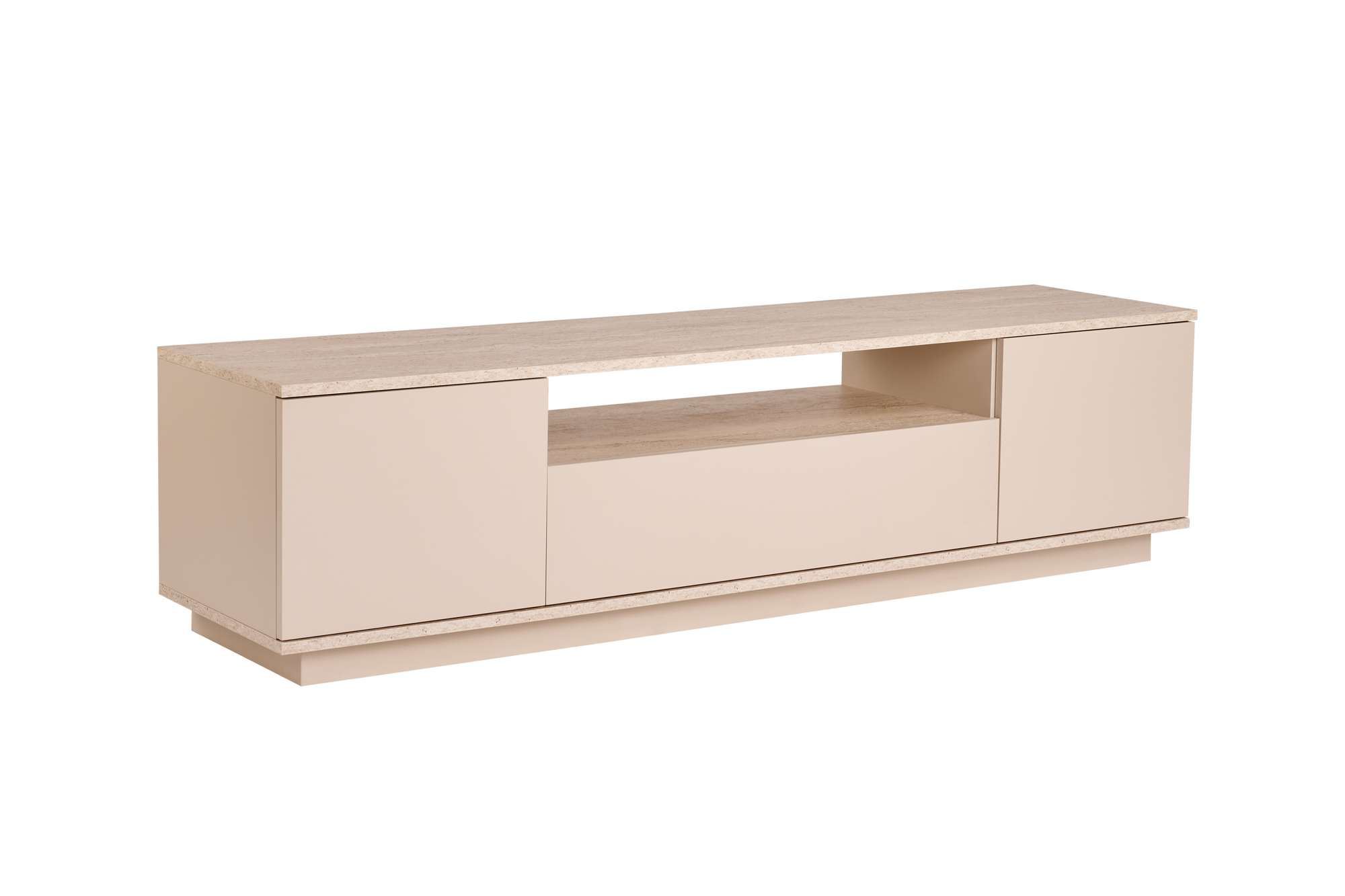 Nordvärk Veramont Tv-bord       Låger    Hylde Mink Travertin Melamin  180x44