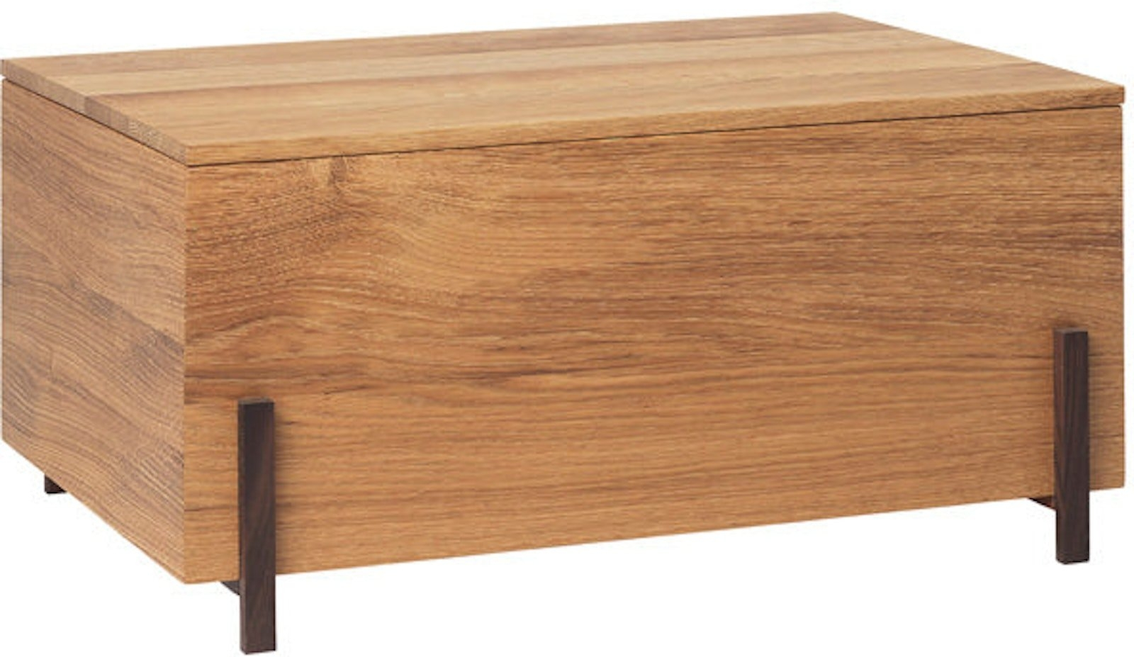 Opbevaringskasse Kristina Dam Stack   Olieret Egetræ Med Valnøddeben Natur H67 5xb34xl50 Cm