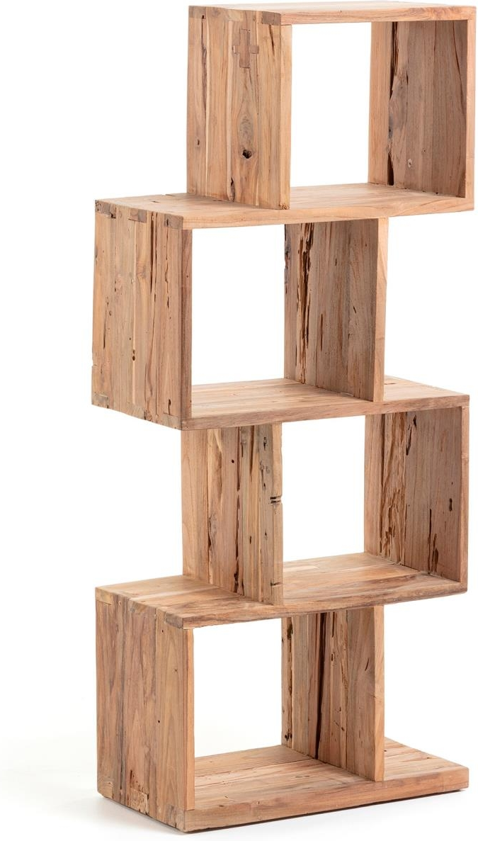 Opbevaringsreol Kave Home Aroba Moderne Rustik 100  Genbrugteak Naturlig Finish 132x30x55 Cm