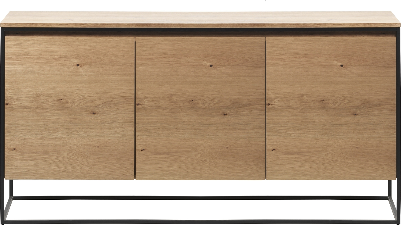 Opbevaringsskænk Nordique Design Rivoli Natur Egetræ Metalramme 155ã 45ã 80 Cm