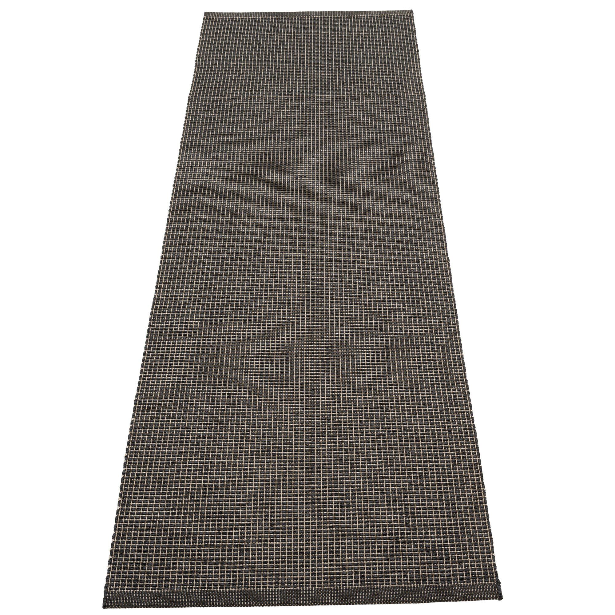 Pappelina Emm Gulvtæppe 240x70 Cm Black Linen