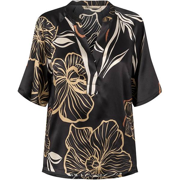 Pbo Indana Silk Blouse Black  : Erling Christensen Møbler