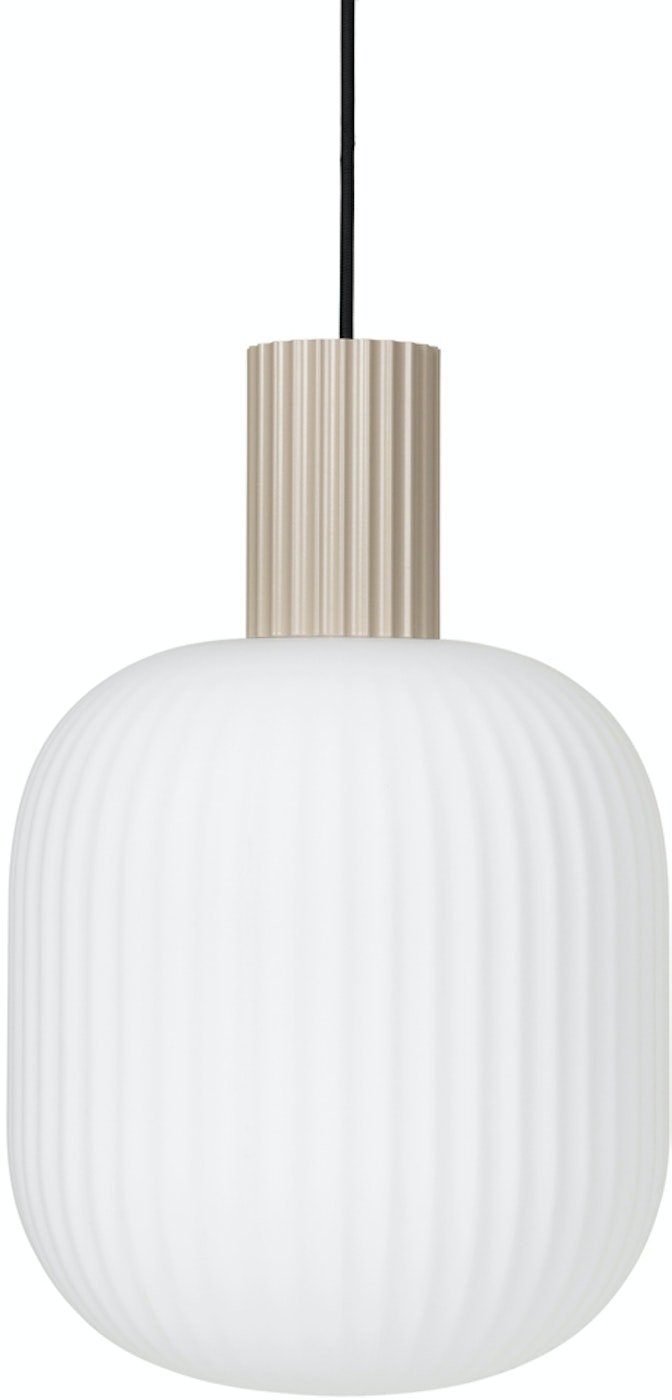 Pendel Lampe Broste Copenhagen Lolly ø27   H42 Cm Hvid-sand Metal Glas E14