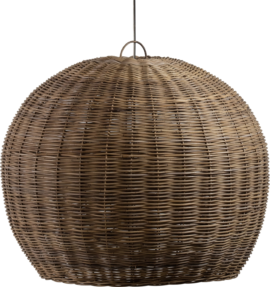 Pendelampe Mooze Woood Exclusive Naturlig Rattan ø120    H100 Cm   Justerbar Højde  E27