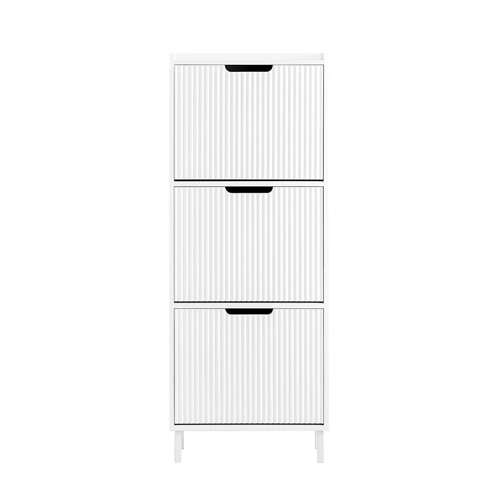 Pladsbesparende Skoskab   Skandi-stil  50x19x130 Cm  Hvid