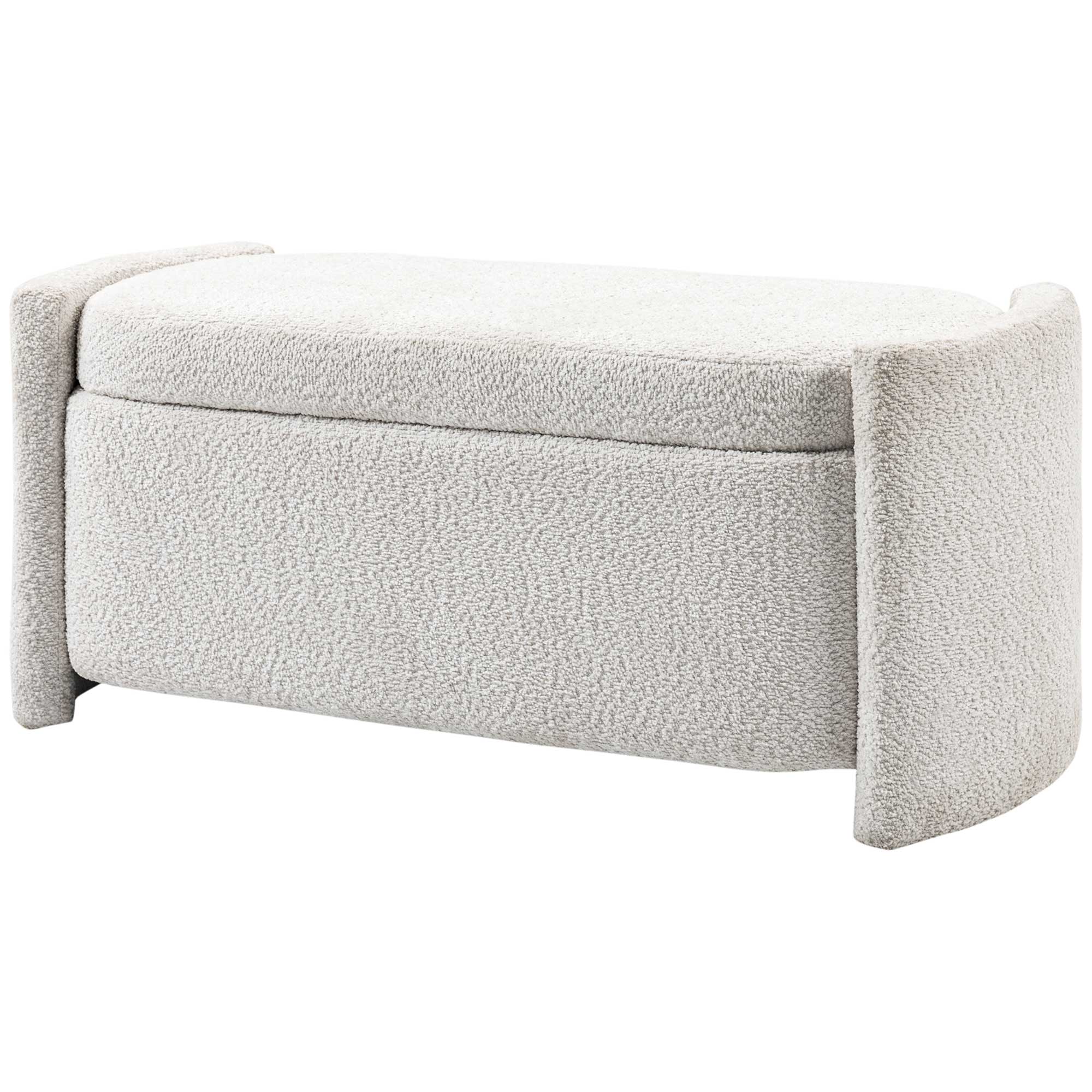 Polstret Opbevaringsbænk Med Skobænk  105 Cm   44 Cm   45   Cm  Creme Beige