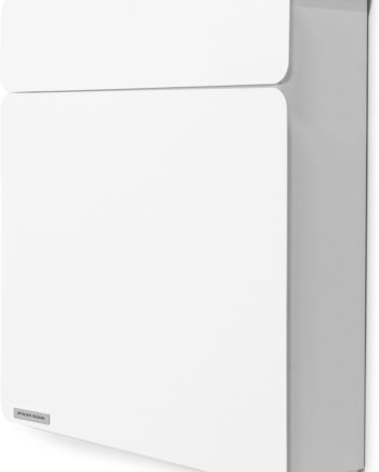 Postkasse Spinder Design Inbox   Hvidt Stål   Vejrbestandig Brevkasse 40ã 39ã 11 Cm
