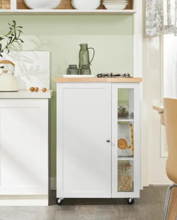 Praktisk Og Elegant Køkkenvogn  60   40   90 Cm  Hvid