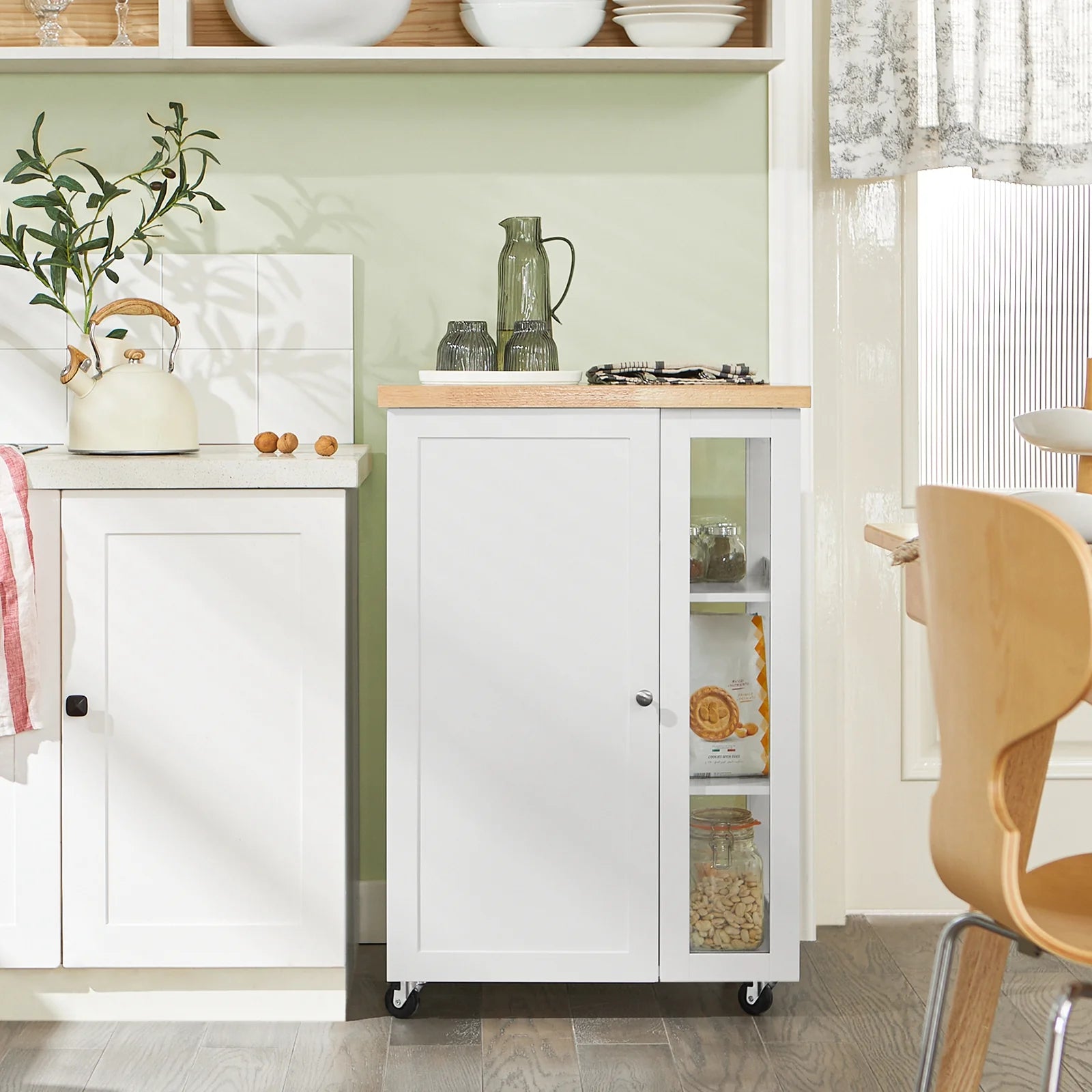 Praktisk Og Elegant Køkkenvogn  60   40   90 Cm  Hvid