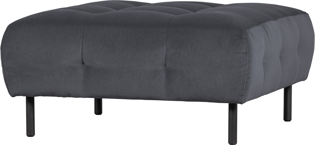 Puf Fodskammel Woood Exclusive Lloyd Mørkegrå Vasket Loma Fløjl 45x90x90 Cm