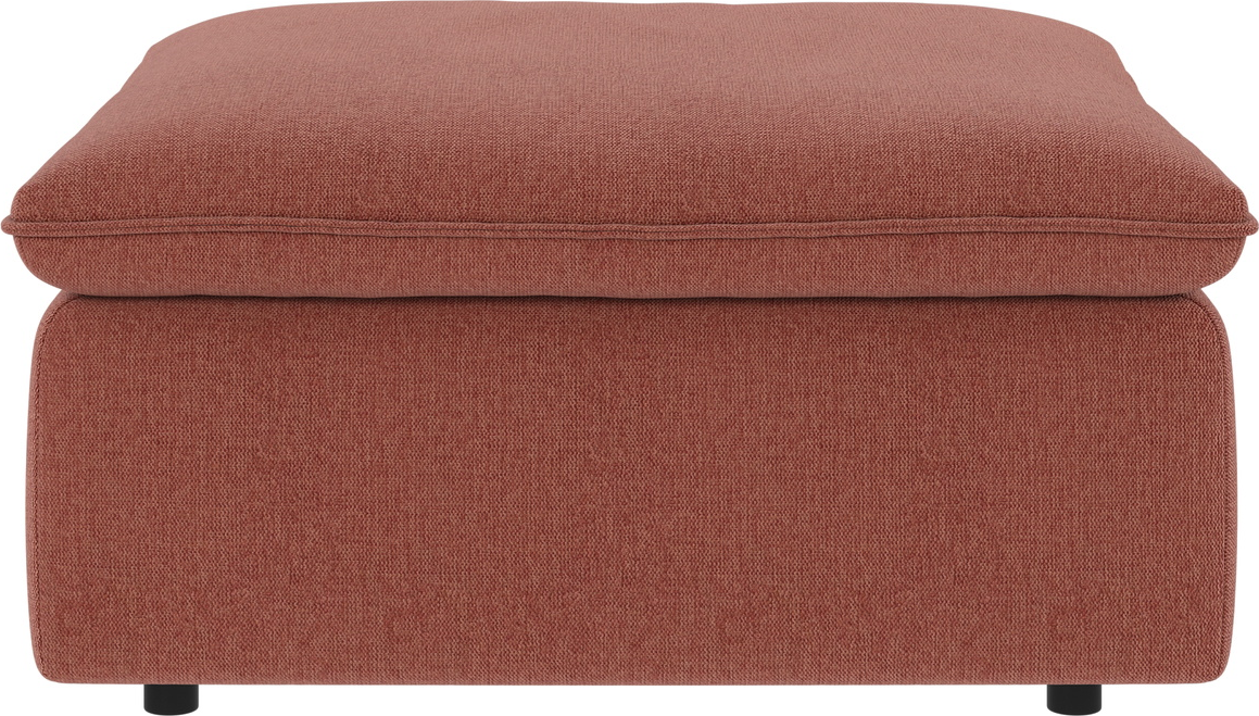 Puf Rowico Rawlins Brenda Rød   Sædepuff Fodskammel   Polyester Med Træben 91x91x45 Cm