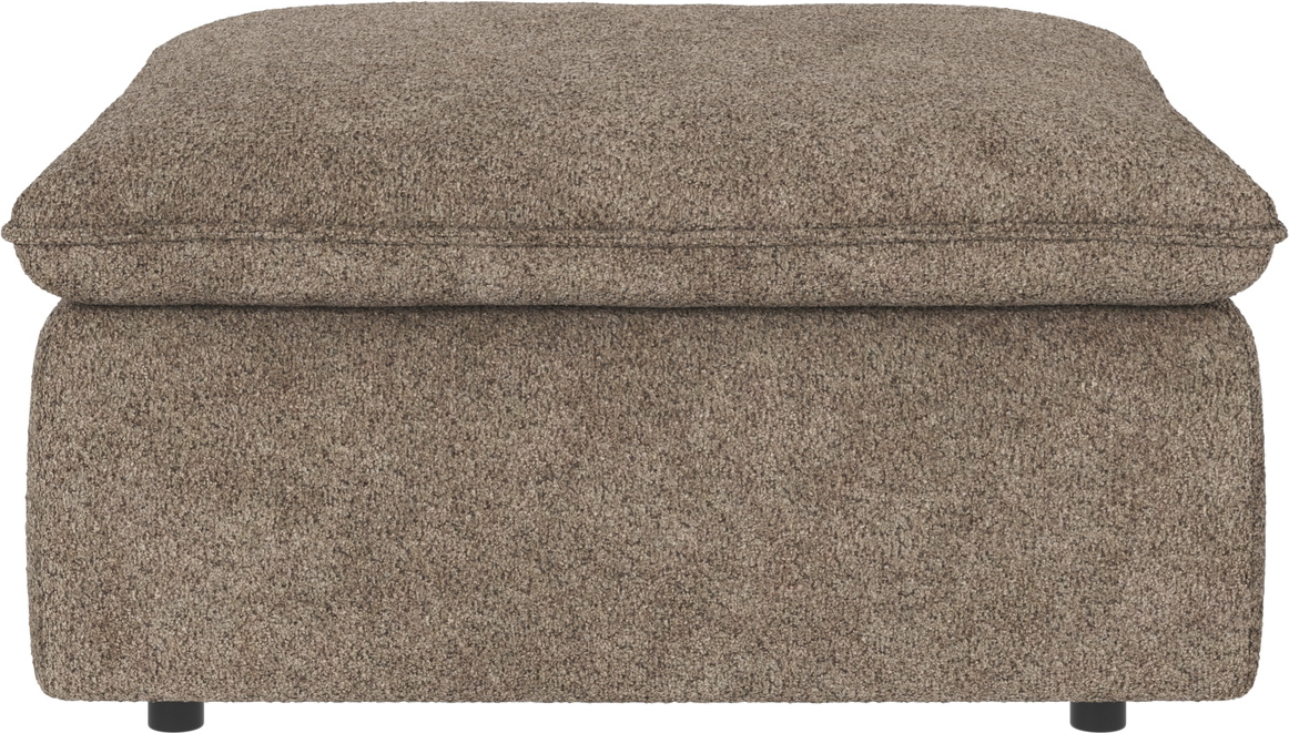 Puf Til Sofa   Fodskammel Rowico Rawlins   Mørk Beige Stof Anna   H45   B91   D91 Cm