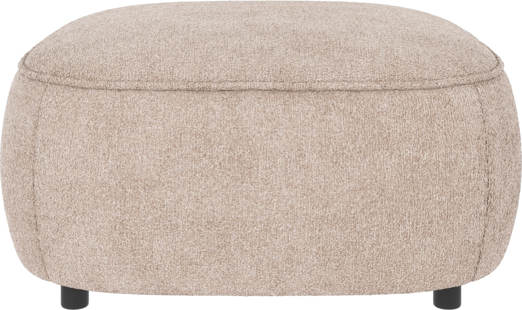 Puf Til Sofa Rowico Norris   Lysebeige Greg-stof ø89 Cm   Fodskammel Med Hr-koldskum   Fscâ -ramme