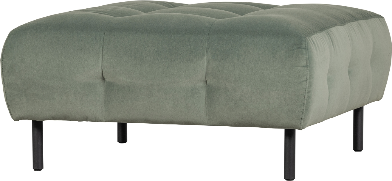 Puf Woood Exclusive Lloyd   Loma Fløjl  Bleg Grøn   H45   B90 Cm