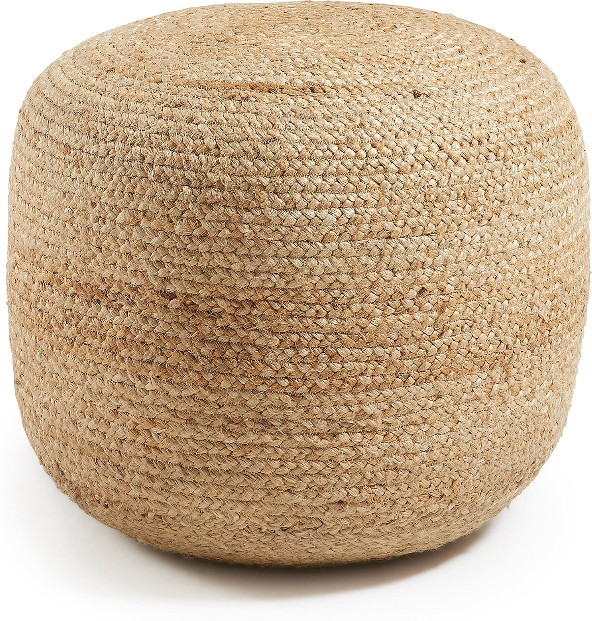 Puff Puf Kave Home Doc ø50ã H45 Cm   Håndvævet Rattan  Natur