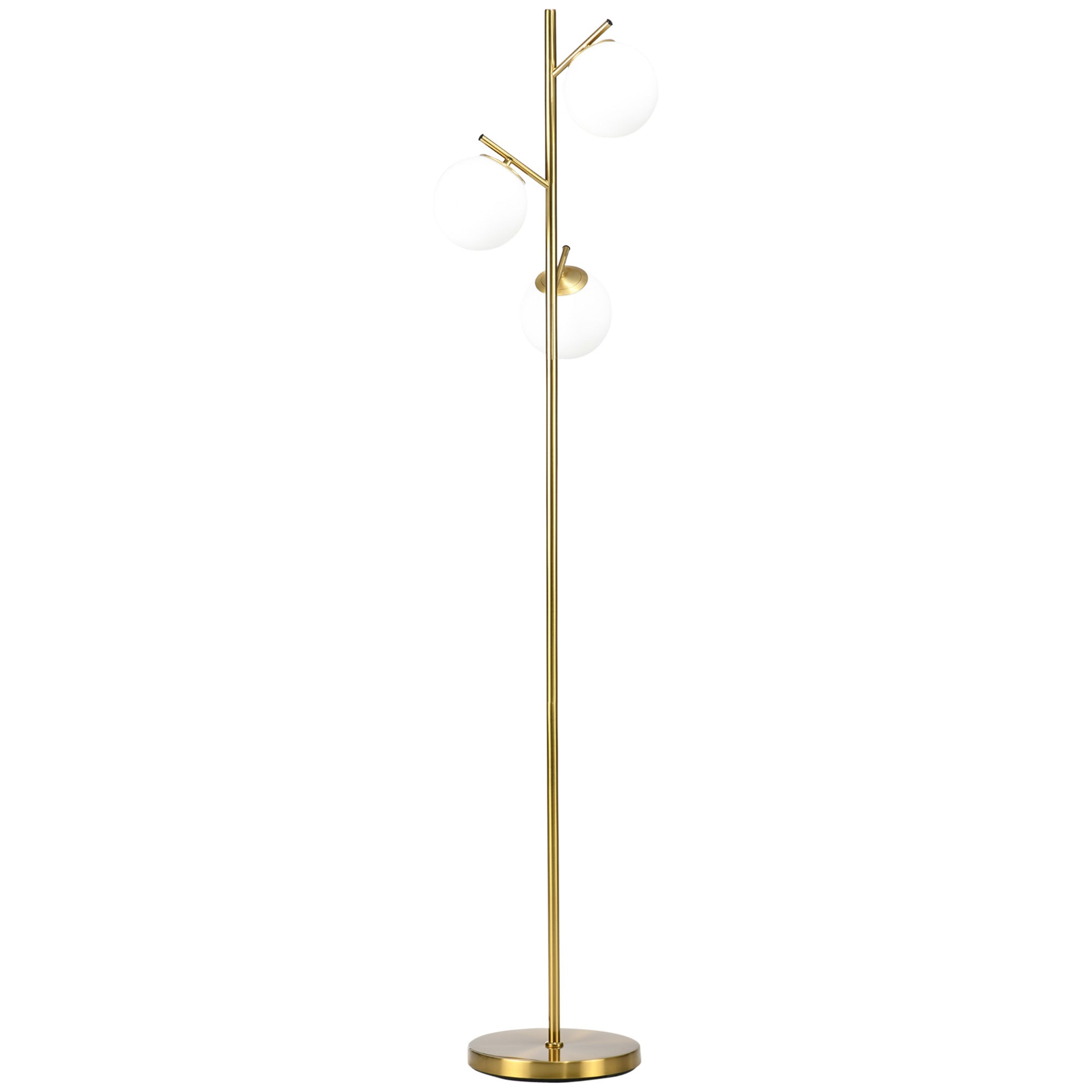 Retro Gulvlampe  Gulvlampe Med   Skærme  Glas  Guld