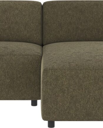 Rowico Chaiselongsofa Willard Højrevendt Grøn Stof 234x161 Cm
