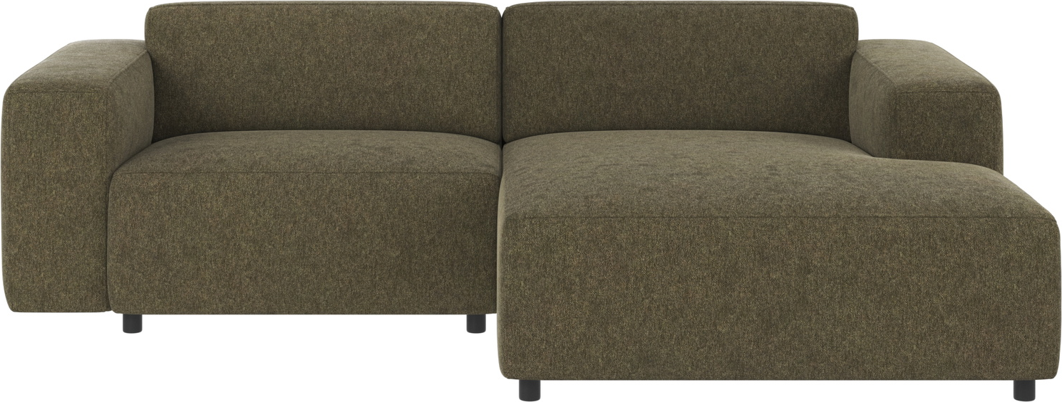 Rowico Chaiselongsofa Willard Højrevendt Grøn Stof 234x161 Cm