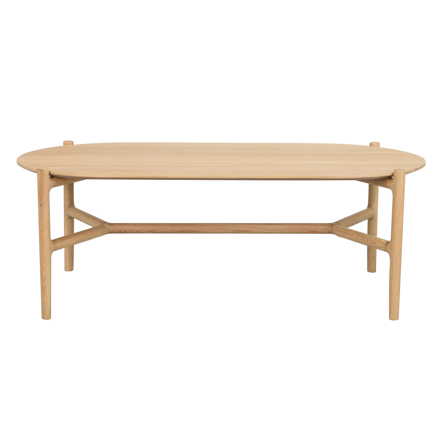 Rowico Holton Sofabord  Oval Natur Egetræsfiner Og Egetræ  130x65