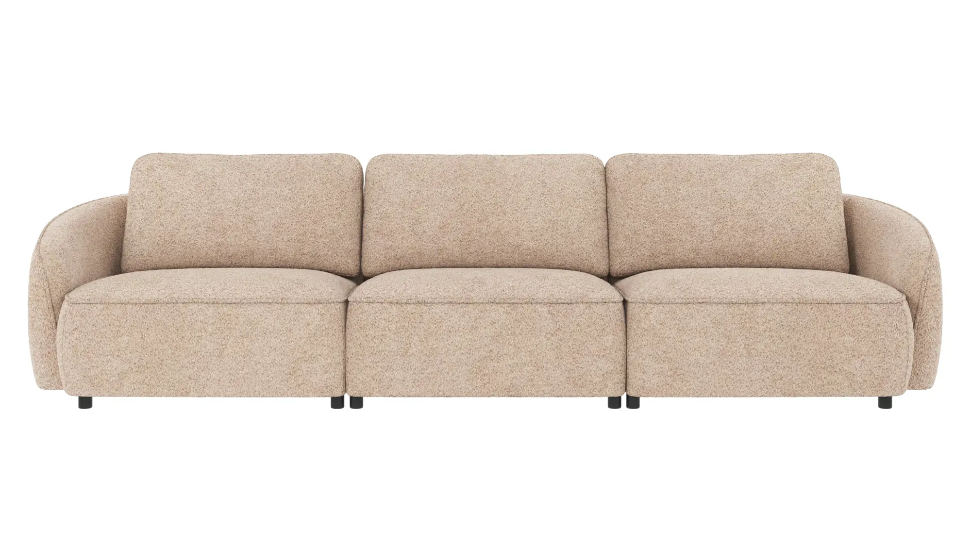 Rowico Norris Per Sofa Lys Beige Polyester Stof Og Sort Plastik