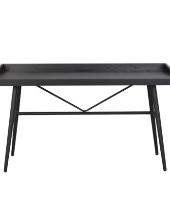 Rowico Springdale Skrivebord Sort Asketræsfiner Og Sort Metal  140x55