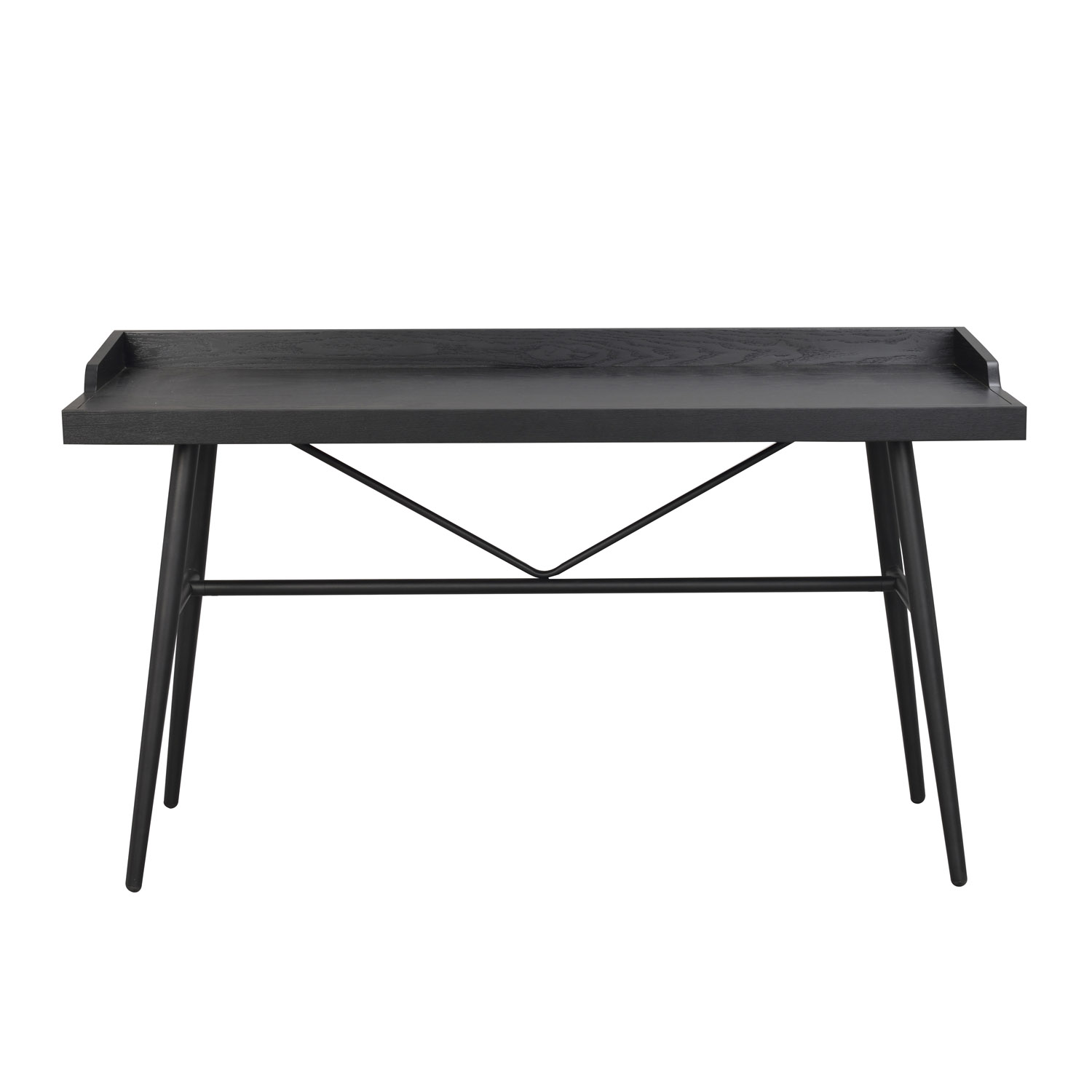 Rowico Springdale Skrivebord Sort Asketræsfiner Og Sort Metal  140x55